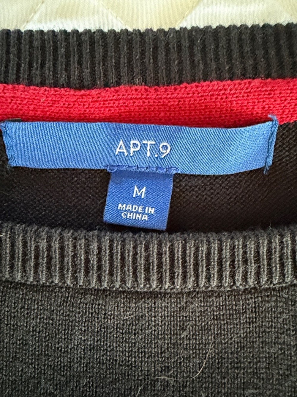 Black Sweater with Red Heart Detail - Picture 2 of 4